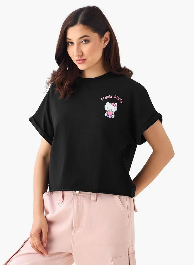 اس بي كاركترز T-shirt with Hello Kitty Print