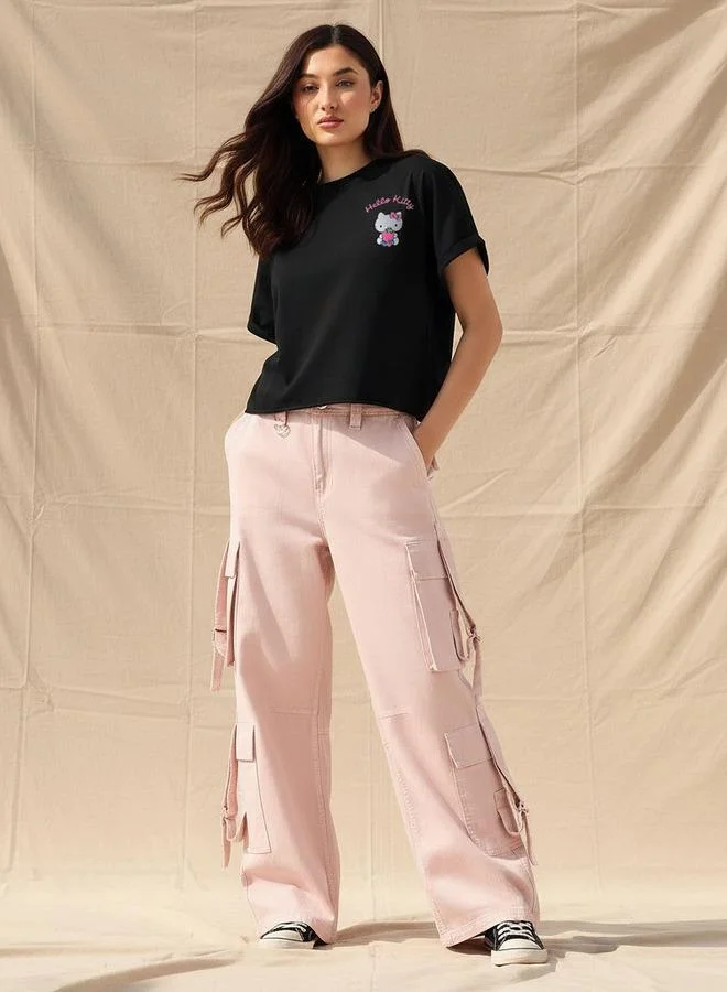 SP Characters T shirt with Hello Kitty Print