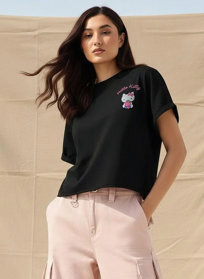 SP Characters T shirt with Hello Kitty Print