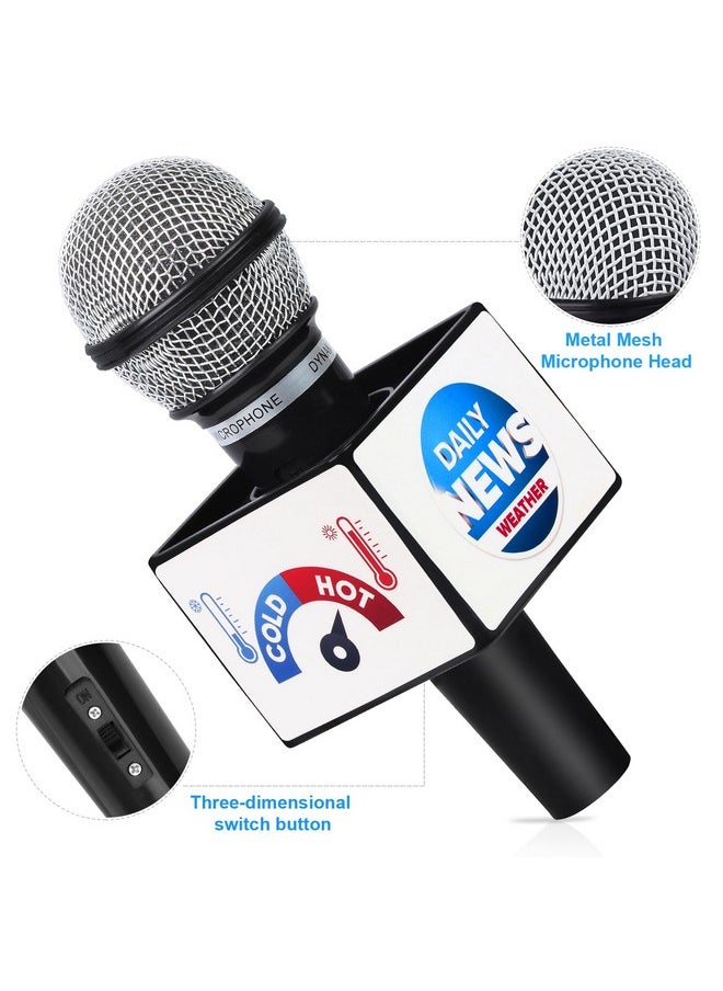 Yewong - Kids Meteorologist Costume Set Weather Man Necktie Glasses Microphone Maple Leaves Weather Chart Prop For Career Day (Blue Necklace Set) - Image 1