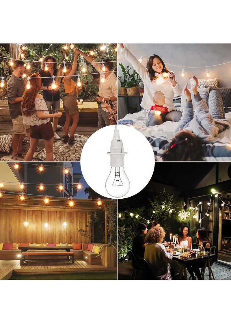 SYOSI E14 Lamp Holder, 10 Pieces Screw Lamp Holder Light Bulb Adapter 250V 2A High Conductivity E14 Pendant Socket & Replacement Ring  - Image 5