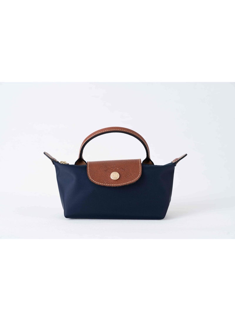Longchamp French Longchamp Women's classic fashion versatile mini makeup bag handbag shoulder bag handheld small bag Mini Navy Classic - Image 5