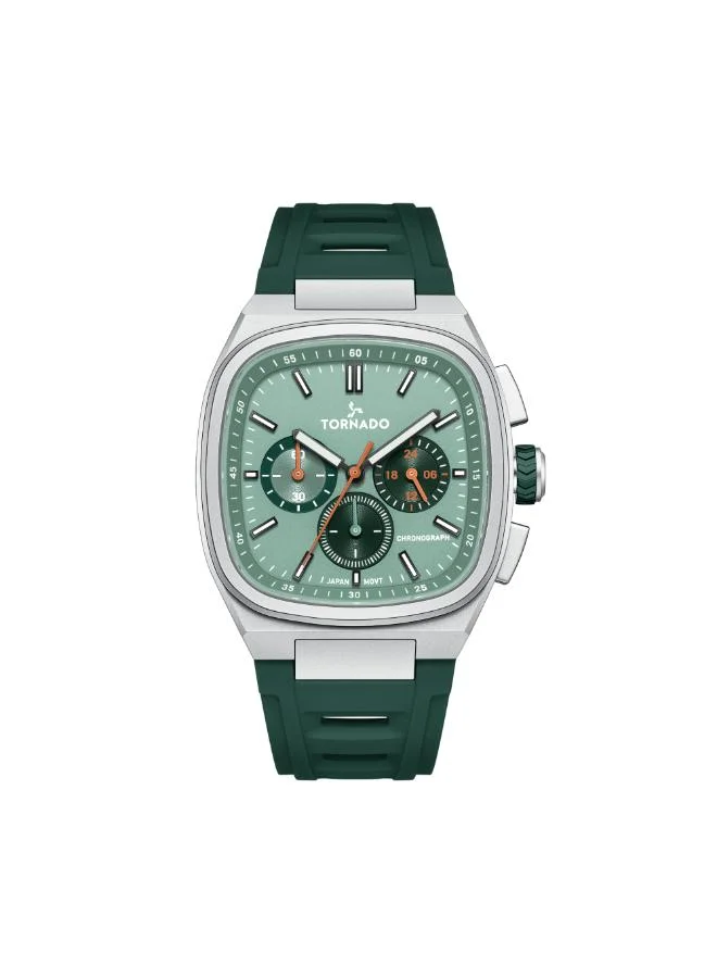 TORNADO Men's Rubber Strap Chronograph Watch T26102-SRGG - 42mm mm