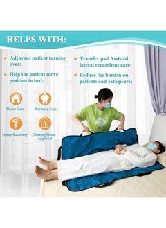 Generic Positioning Bed Pad With Handles Hospital Sheets Transfer Board Belts Patient Lift Elderly Assistance Incontinence Mattress Sheets For Turning Lifting Repositioning Washable Underpads 48 X 40  - Image 3