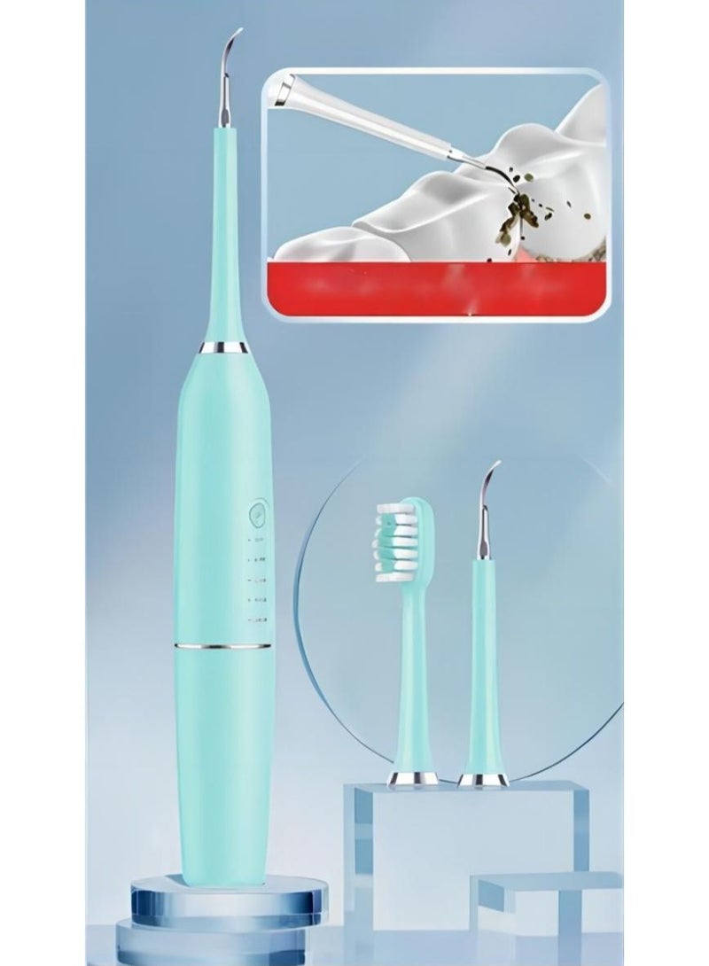 TNGames Wireless Electric Toothbrush, Ultrasonic Tooth Washer And Wireless Charging Tooth Cleaner Wave Tooth Cleaning ,Not Hurt Gums ,Remove Dental Calculi ,5 Modes ,Green  - Image 2