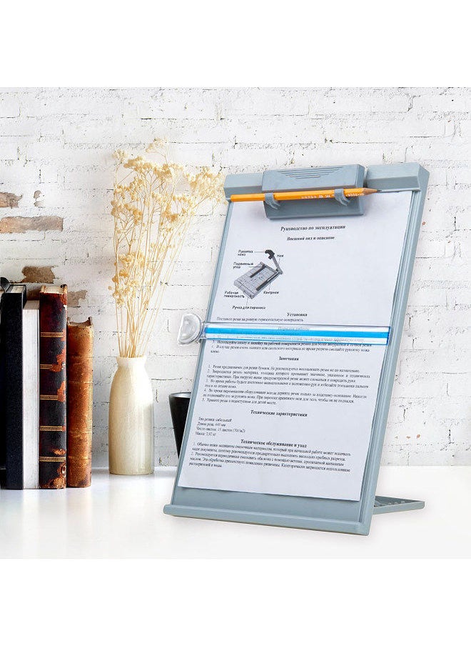 JIELISI - A4 Reading Holder Desktop Document Holder With Adjustable Clip Document Reading Stand For Office/School/Home - Image 1