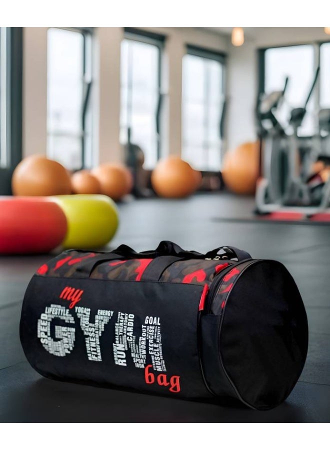 Vista VISTA Gym Red Jungle  (Black, Kit Bag) 
