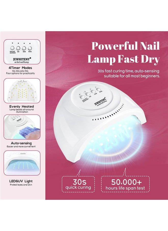 JEWHITENY 45PCS Gel Nail Polish Kit with U V Light LED Nail Lamp 40 Colors Gel Nail Polish Set Manicure Tools All-In-One Nail Gel Kit  - Image 5