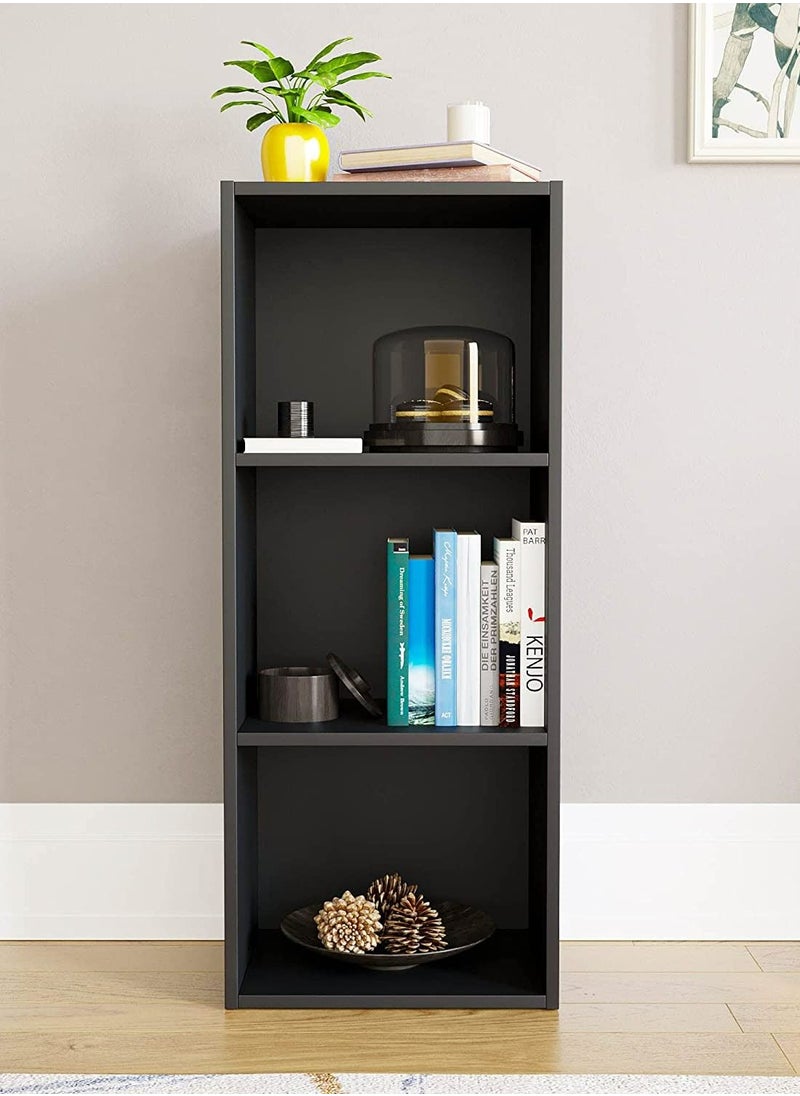 MODERN HOME Bookcase and accessory Display Unit of wood 3Tier Black  - Image 2