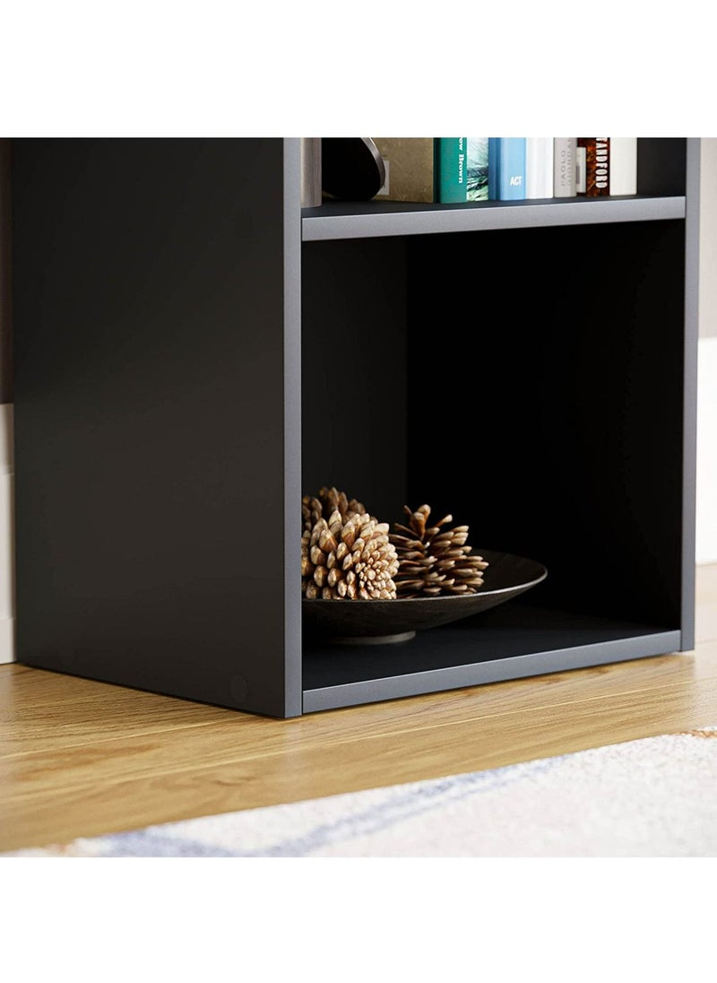 MODERN HOME Bookcase and accessory Display Unit of wood 3Tier Black  - Image 5