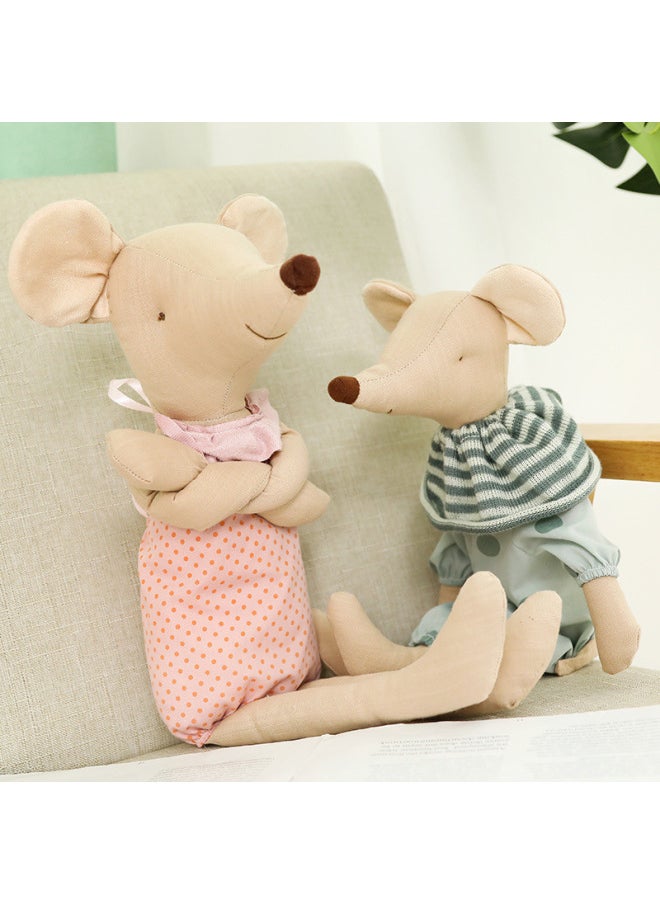Ins Creative Dressing Mouse Plush Toy Doll Year Of The Rat Mascot Company Annual Meeting Gift Wholesale-Color:Green-Height:60cm