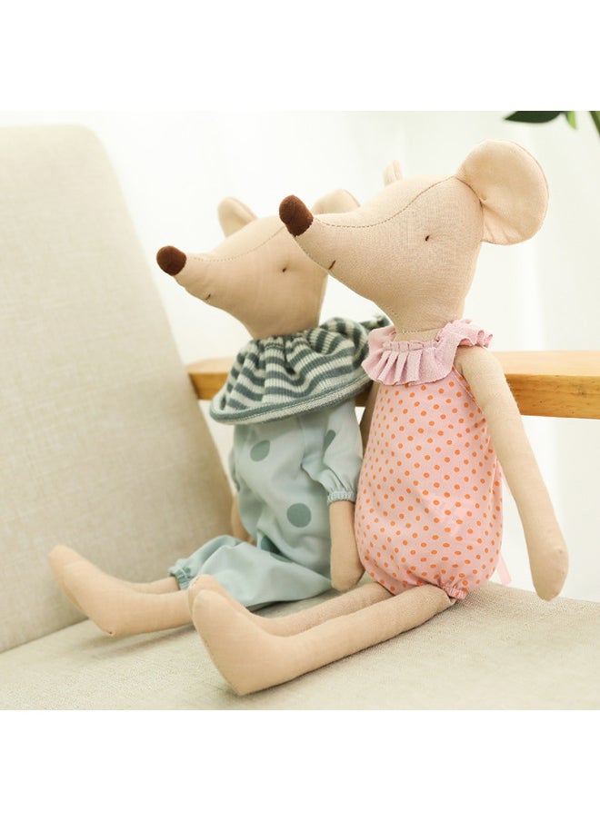 Ins Creative Dressing Mouse Plush Toy Doll Year Of The Rat Mascot Company Annual Meeting Gift Wholesale-Color:Green-Height:60cm