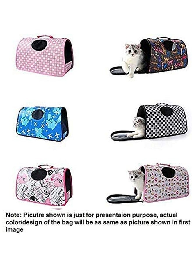 حامل قطط كلاب صغير قابل للتنفس مطبوع عليه أسطوانة لحمل اليدين وحقيبة سفر خارجية للجراء الأليفة (أصفر) - Image 3