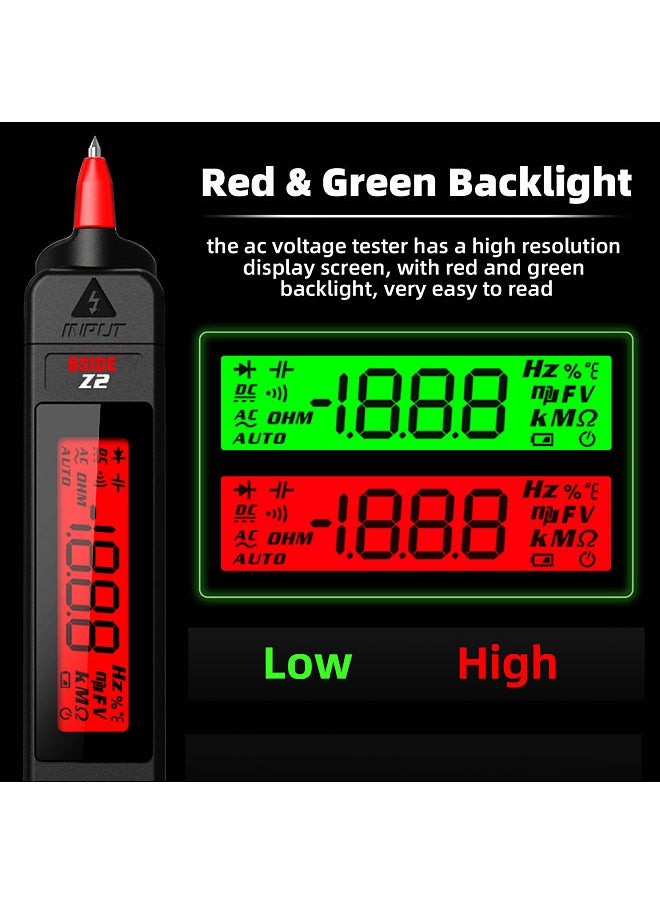 BSIDE - Digital AC Voltage Tester Leakage Detector Electric Leakage Detect Pen 0-300V Non-contact Circuit Continuity Test Pen Live Wire Check with Backlight Display - Image 1