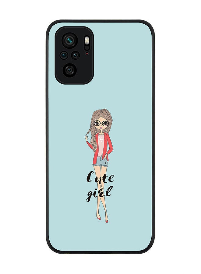 Stylizedd Rugged Black edge case for Redmi Note 10S/Redmi Note 10 4G Slim fit Soft Case Flexible Rubber Edges Anti Drop TPU Gel Thin Cover - Dreamer Cute Girl - Image 1