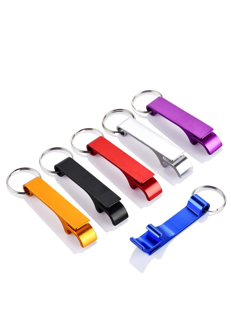KASTWAVE - 6PCS Colorful Bottle Openers, Premium Metal Keychain Bottle Opener, Beverage Bottle Opener for Men, Women, Small and Practical, Easy to Carry, Open the Lids of Bottle Easily - Image 1