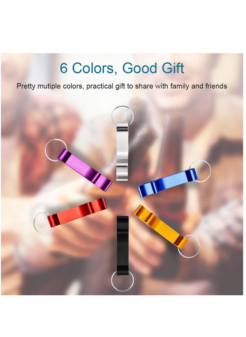 KASTWAVE - 6PCS Colorful Bottle Openers, Premium Metal Keychain Bottle Opener, Beverage Bottle Opener for Men, Women, Small and Practical, Easy to Carry, Open the Lids of Bottle Easily - Image 1