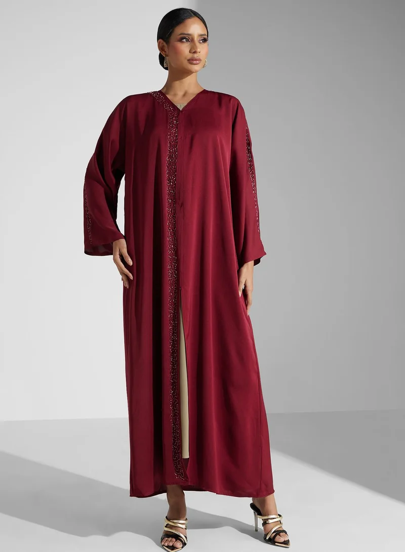 Khizana Embellished Detail Abaya With Sheila