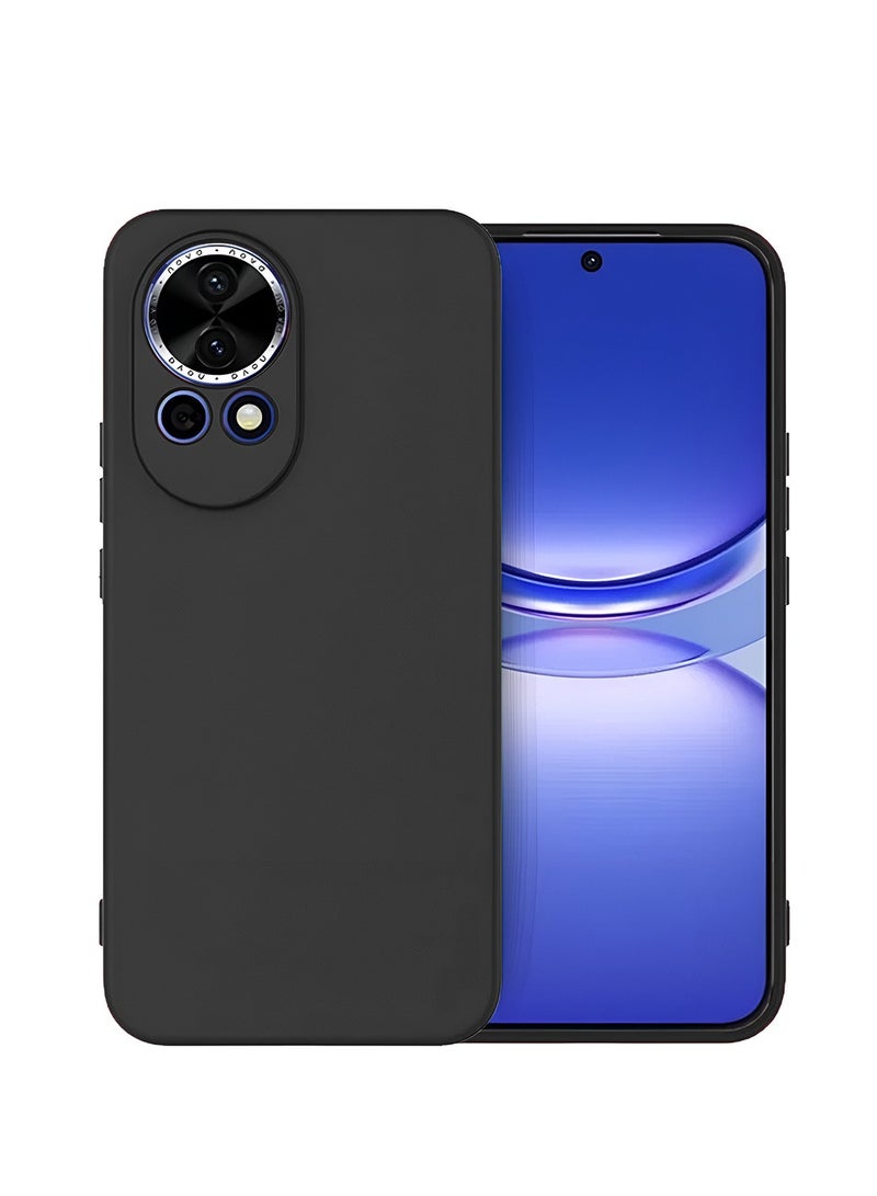 Wtech Huawei nova 13 5G 2024 Premium Soft Liquid Silicone Case Cover - Black - Image 1