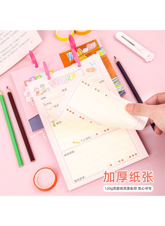 HELPS Reading Record Card Students Read Accumulated Good Words And Sentences Extract Registration Card A5 Ring Notebook - Image 2