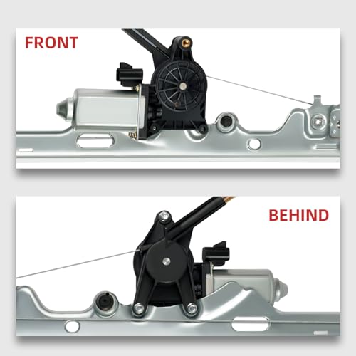 OVANOH Pair Front Driver & Passenger Power Window Regulator w/Motor Compatible for Chevy Silverado Tahoe Suburban Avalanche Cadillac Escalade GMC Yukon Sierra 2000-2006 Left & Right Side Set of 2 - Image 2
