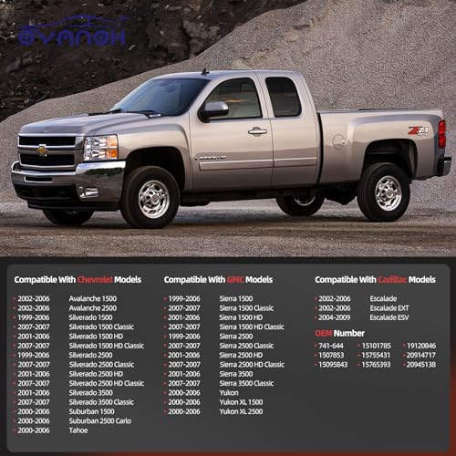 OVANOH Pair Front Driver & Passenger Power Window Regulator w/Motor Compatible for Chevy Silverado Tahoe Suburban Avalanche Cadillac Escalade GMC Yukon Sierra 2000-2006 Left & Right Side Set of 2 - Image 5