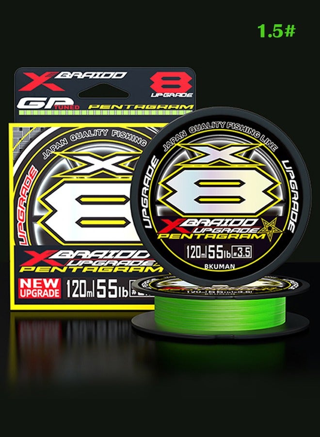 Generic Fishing Superior Braided Fishing Line, Upgraded Green 8 Strand 200m PE Superline (1.5#)  - Image 1