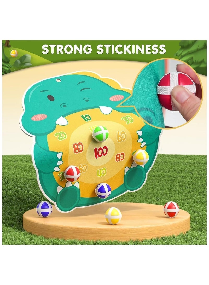 Bukela Dinosaur Target Shooting Game for Kids, Includes 30 Sticky Balls and 1 Toy Dinosaur Gun, Safe Indoor Andoutdoor Play for Boys and Girls (Green) - Image 2