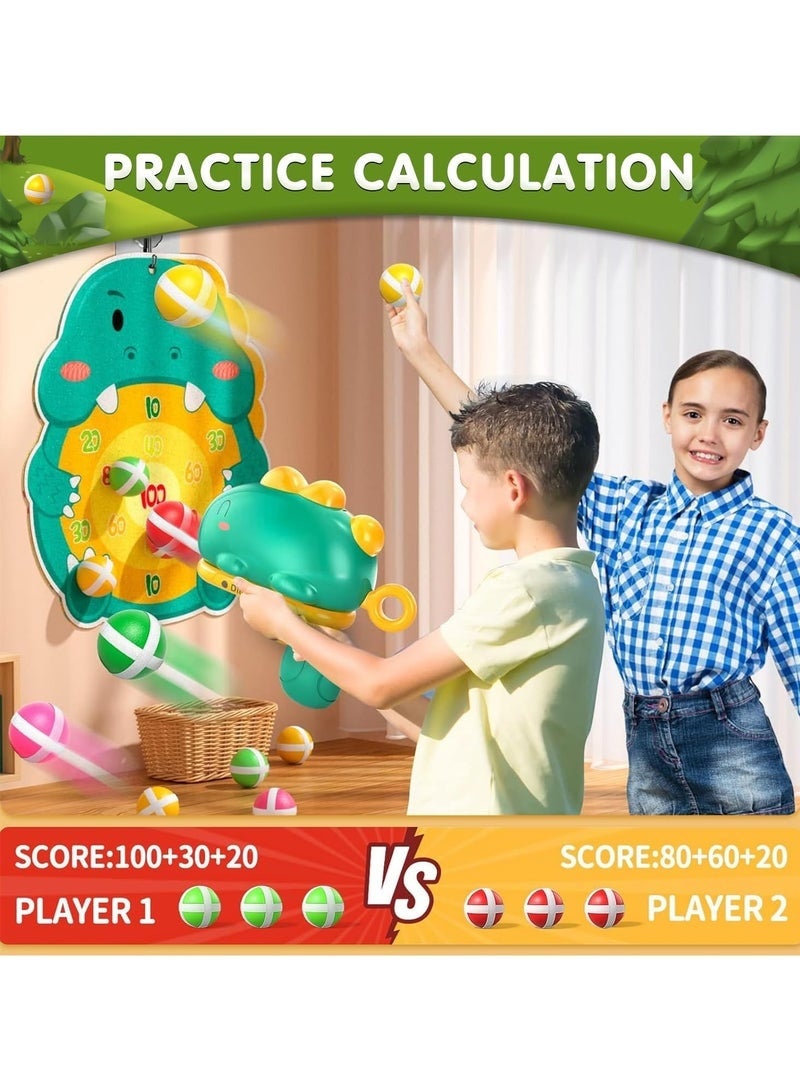 Bukela Dinosaur Target Shooting Game for Kids, Includes 30 Sticky Balls and 1 Toy Dinosaur Gun, Safe Indoor Andoutdoor Play for Boys and Girls (Green) - Image 4