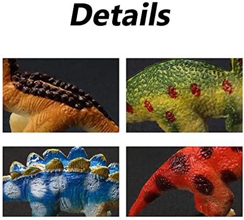 HAPTIME Plastic Assorted Mini Dinosaur Figures, Little Dinosaur Figurine, Small Dino Toy 1.5 inch - 3 inch, Great for Dino Cake Topper, Easter Eggs Filler, Pack of 12 - Image 5