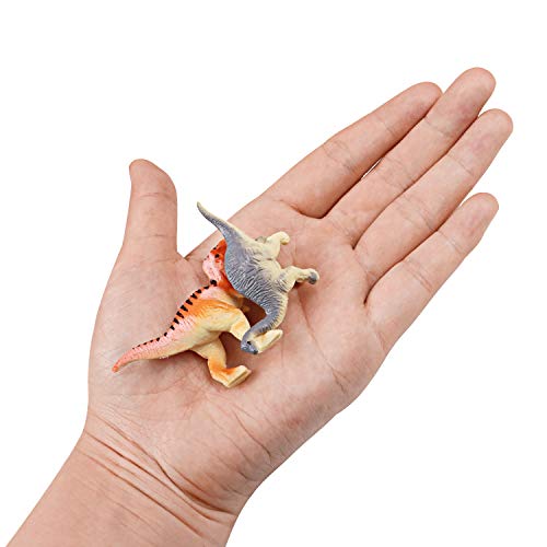 HAPTIME Plastic Assorted Mini Dinosaur Figures, Little Dinosaur Figurine, Small Dino Toy 1.5 inch - 3 inch, Great for Dino Cake Topper, Easter Eggs Filler, Pack of 12 - Image 2
