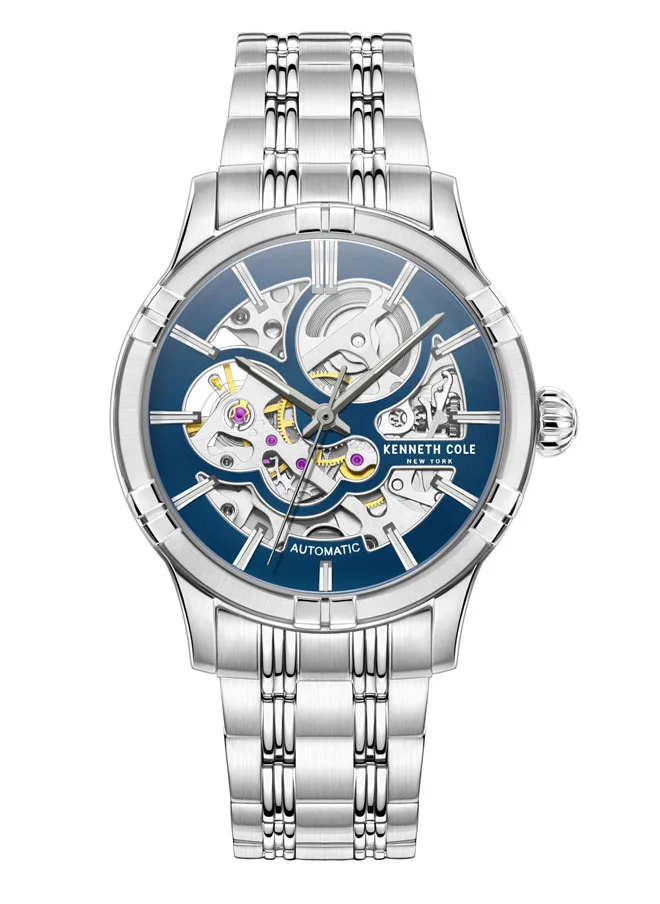 كينيث كول نيو يورك Kenneth Cole New York 36mm Automatic Women's Watch with Blue Dial & Stainless Steel Bracelet