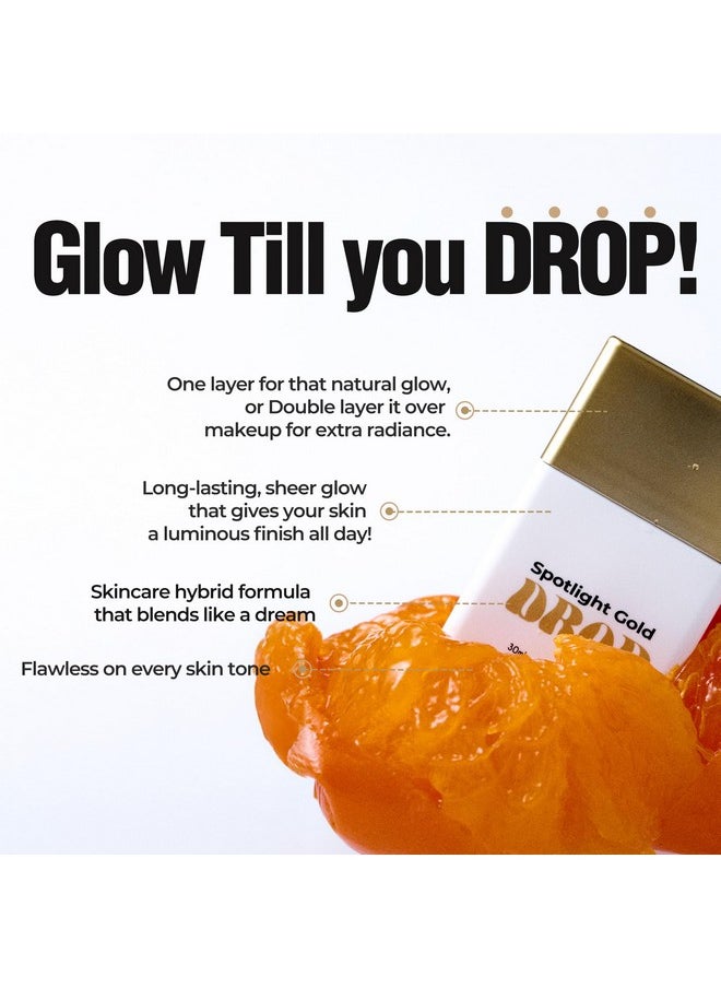 MIGUHARA MIGUHARA Spotlight Gold Drop (Champagne Gold) | Skincare-Infused Illuminator | Radiance Boosting Formula | Instant Glow | Lightweight, Vegan Certified | All Skin Types | 1.01 fl oz  - Image 2