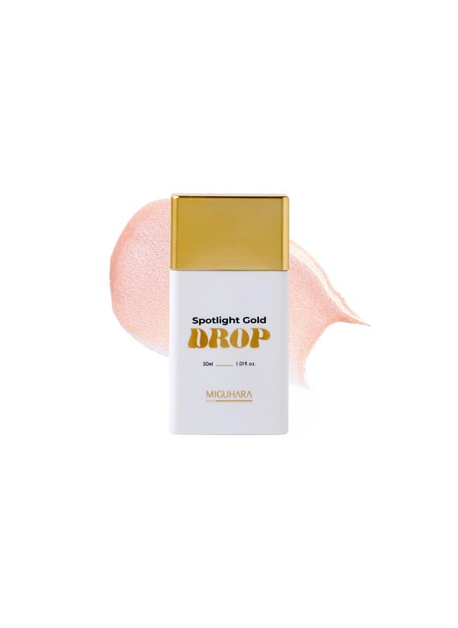 MIGUHARA MIGUHARA Spotlight Gold Drop (Champagne Gold) | Skincare-Infused Illuminator | Radiance Boosting Formula | Instant Glow | Lightweight, Vegan Certified | All Skin Types | 1.01 fl oz  - Image 1