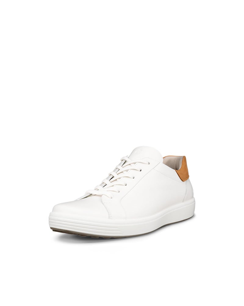 ECCO Mens Soft 7 Easy Slip Sneaker WhiteLion 11115