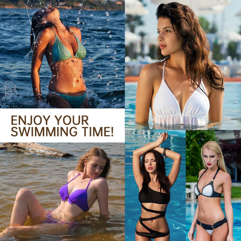 Nimiah Bra Insert Pads Swimsuit Padding - Waterproof Boob Cups with Sewn Edges Removable Replacement for Sports Bikini Bathing Suits 3 Pairs Breast Enhancers for A/B Cup - Image 3