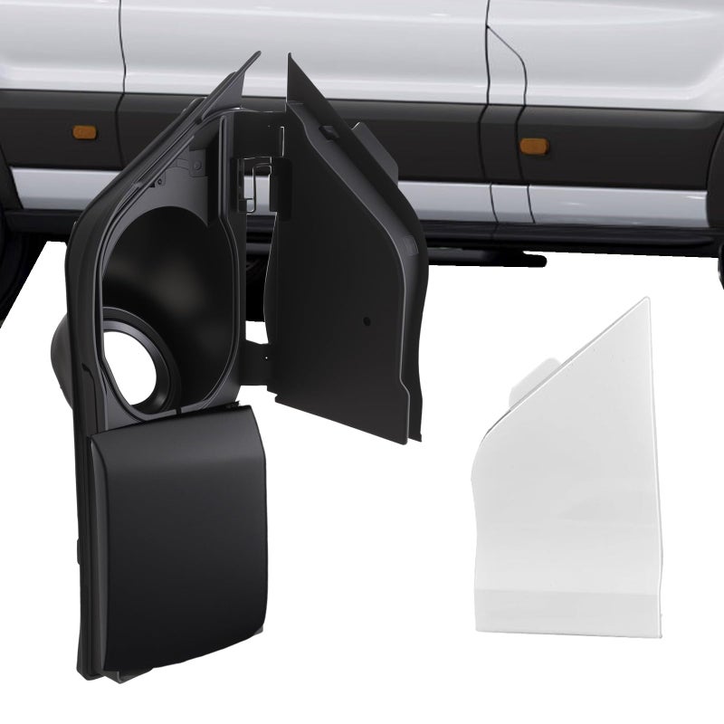 Fuel Filter Door Housing Pocket Hinge With White Cover Fuel Gas Door Kit Compatible With Ford Vehicle 20152023 Transit 150 250 350 HD Gasoline Engine ReplaceCK4Z5427936A CK4Z61405A26B