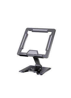 2025 Notebook Flat Bracket Rotatable Folding Pad High Alloy Cooling Rack Rotating Monitor Lifting Rack-Color:261 Tablet Model [360 ° Rotate】black