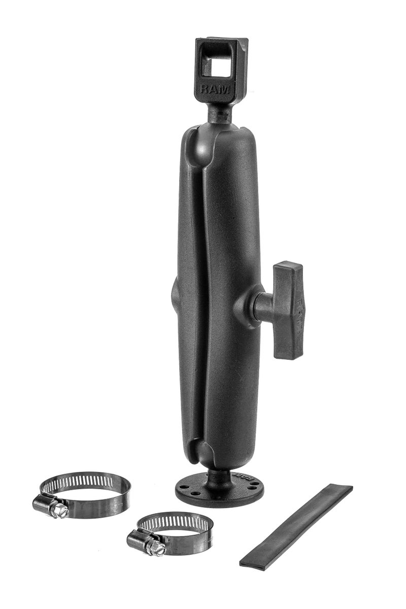 MotorGuide 8M4000978 Ram Mount Trolling Motor Stabilizer Shock Absorption Protects Stowed Trolling Motors Long Black One Size