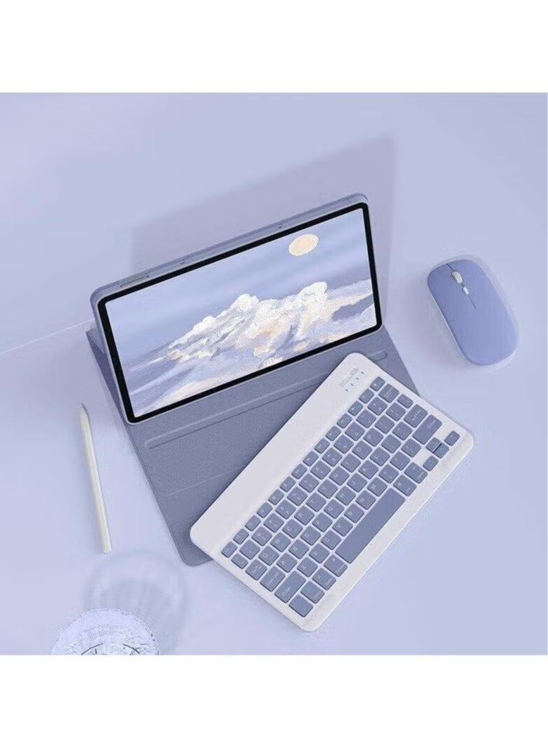 General Arabic and English Keyboard Case Compatible with Huawei Matepad Air 11.5'' 2023 Detachable Wireless Keyboard Slim Leather Smart Cover with Mouse  - Image 1