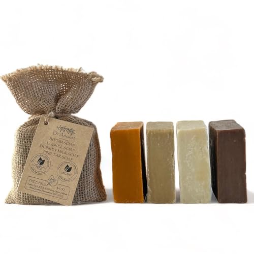 Dr.Ancient Dr Ancient Natural Handmade Soap Set Donkey Milk Pine Tar Aleppo Laurel Bittim Traditional ChemicalFree Skincare for Face Body - Image 2