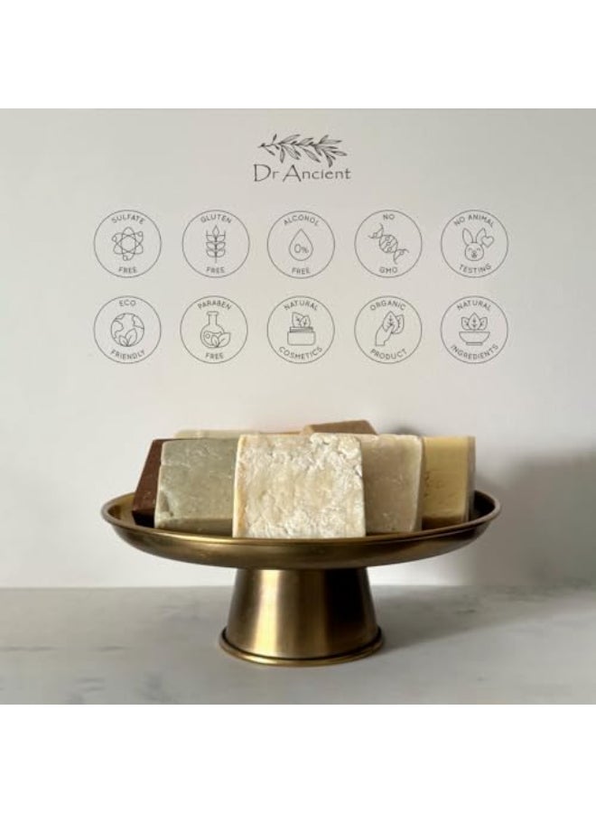Dr.Ancient Dr Ancient Natural Handmade Soap Set Donkey Milk Pine Tar Aleppo Laurel Bittim Traditional ChemicalFree Skincare for Face Body - Image 4