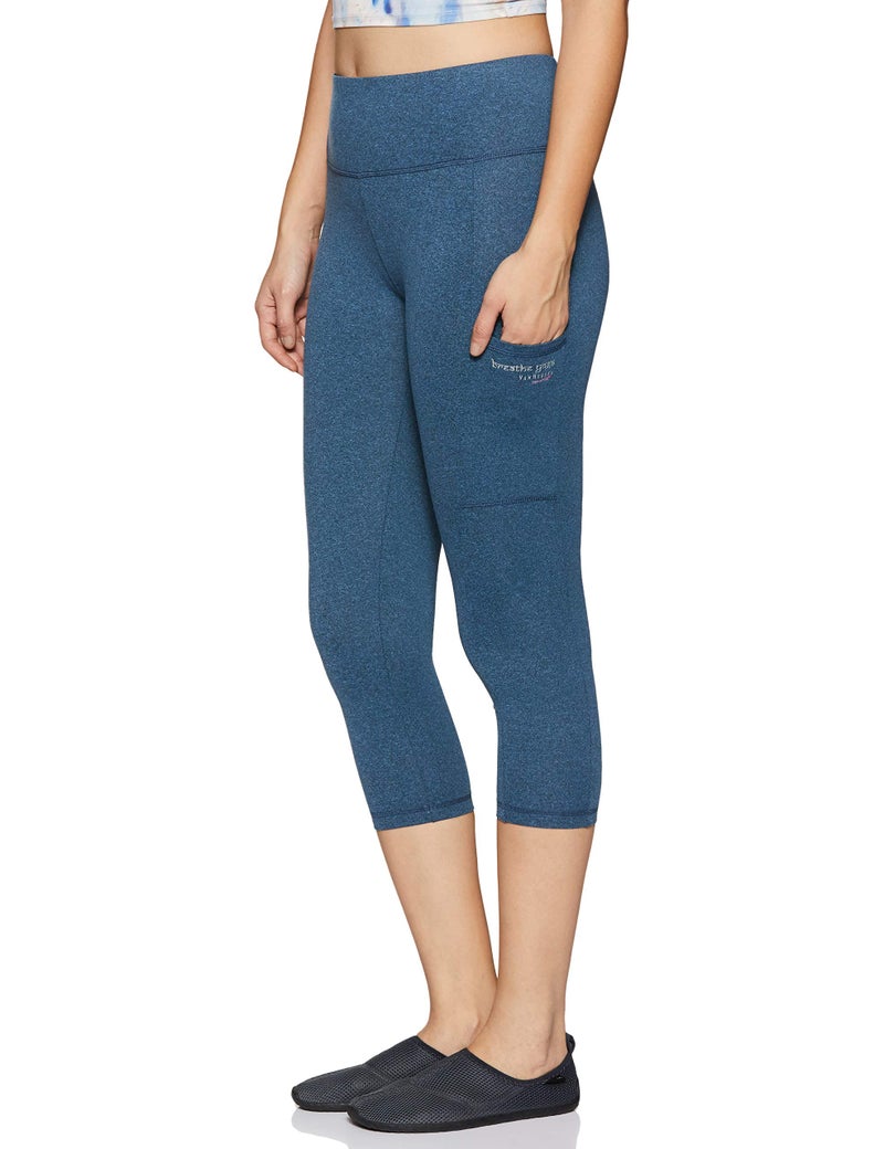 Van Heusen Athleisure Divine Yoga Capri (88304_OCEAN BLUE_L) - Image 2