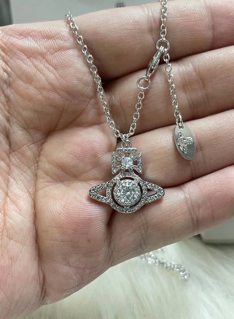 فيفيان ويستوود قلادة زحل على الوجهين من الكوكب المسطح الفاخر - Image 2