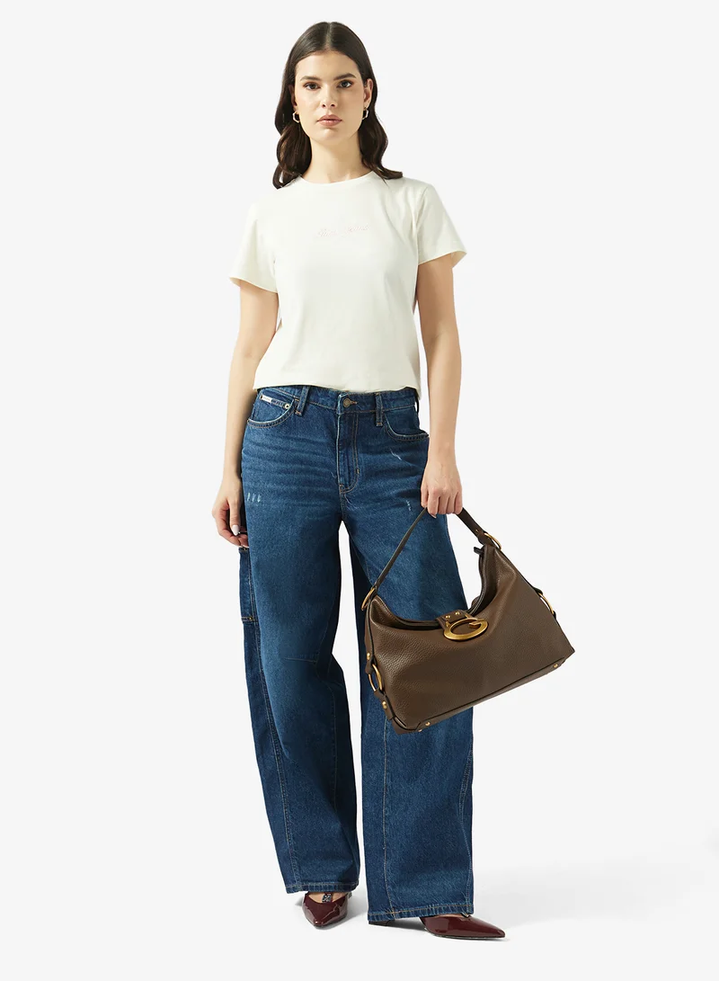 جيس جينز جينز واسع الساق بخصر عالٍ من كاربنتر