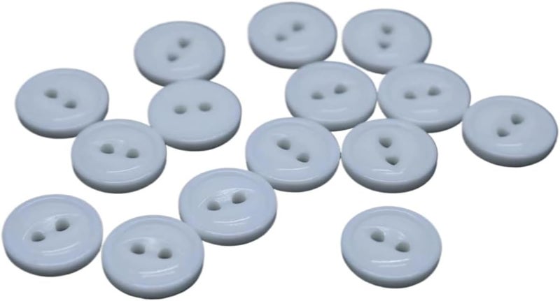 Button,100pcs 9mm/10mm/11mm/12mm/15mm/18mm Polyester Button Cute Fisheye Buckle Sewing Button Accessories Resin Shirt Button for DIY (Color : Red no Edge, Size : 18mm)(White with Edge,10mm) - Image 1
