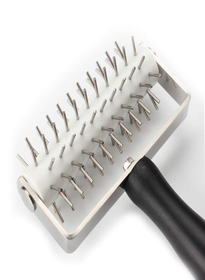VINMEN AMPSEVEN Pizza Dough Docker Roller - Professional Stainless Steel Pastry Docker Roller with Spike for Homemade Baking Cake crackers Pie Hole Maker,Prevent Dough from Blistering - Image 3