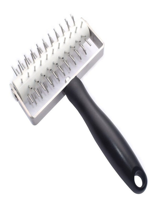 VINMEN AMPSEVEN Pizza Dough Docker Roller - Professional Stainless Steel Pastry Docker Roller with Spike for Homemade Baking Cake crackers Pie Hole Maker,Prevent Dough from Blistering - Image 1