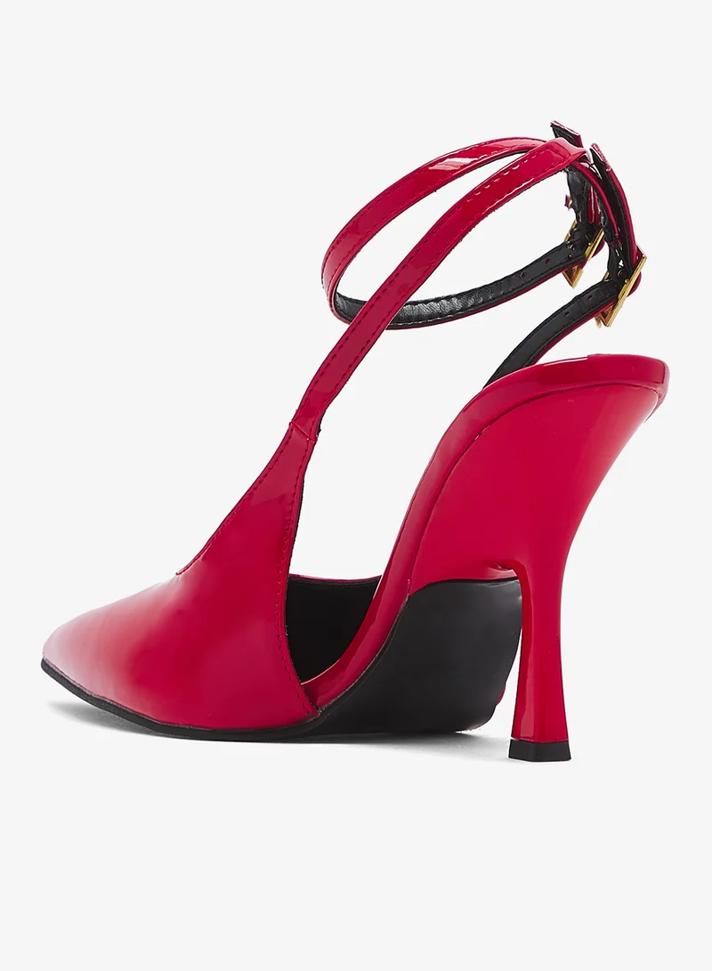 ELLA Red Sling Back Mid Heel Pumps for Women | Best Price UAE