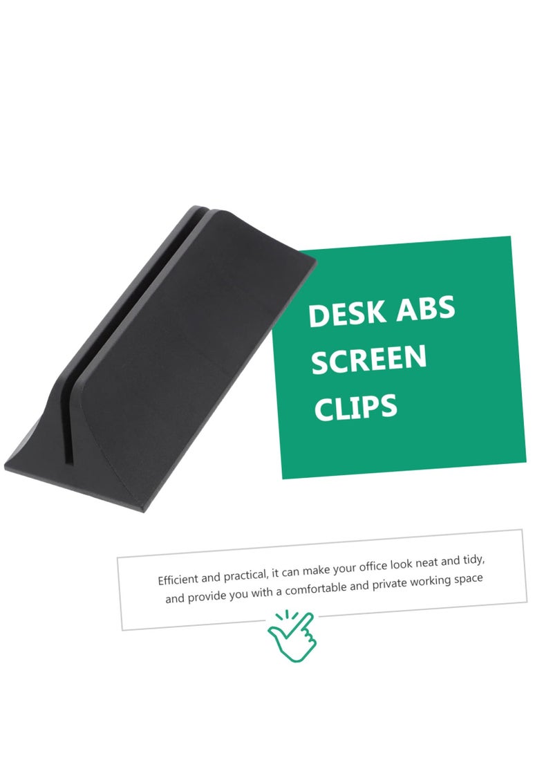 Generic - 8PCS Screen Bracket Desktop Stand, Moveable Desk Clear Shelves Sneeze Guard Stand Sign Clear Label Holder, Useful Privacy Screen Holders Desk Screen Clips Partition Clips Mosaic Base - Image 1